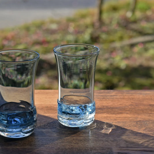 能登島ガラス工房 能登藍（のとブルー）ma-sona 一口グラス【産直】